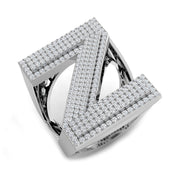 Premium Diamond Z Initial Ring in 10K/14K gold and platinum with certified lab-grown or natural diamonds
