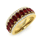 Diamond Empire Blue Sapphire Ring in 10K/14K gold and platinum with certified lab-grown or natural diamonds