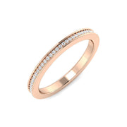 Diamond Half Eternity Ring in 10K/14K gold and platinum with certified lab-grown or natural diamonds