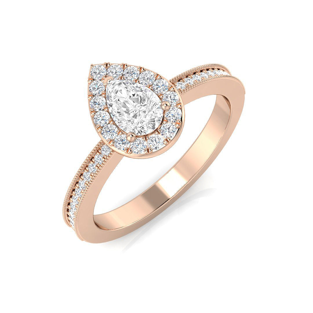 Diamond ktafford Engagement Ring in 10K/14K gold and platinum with certified lab-grown or natural diamonds