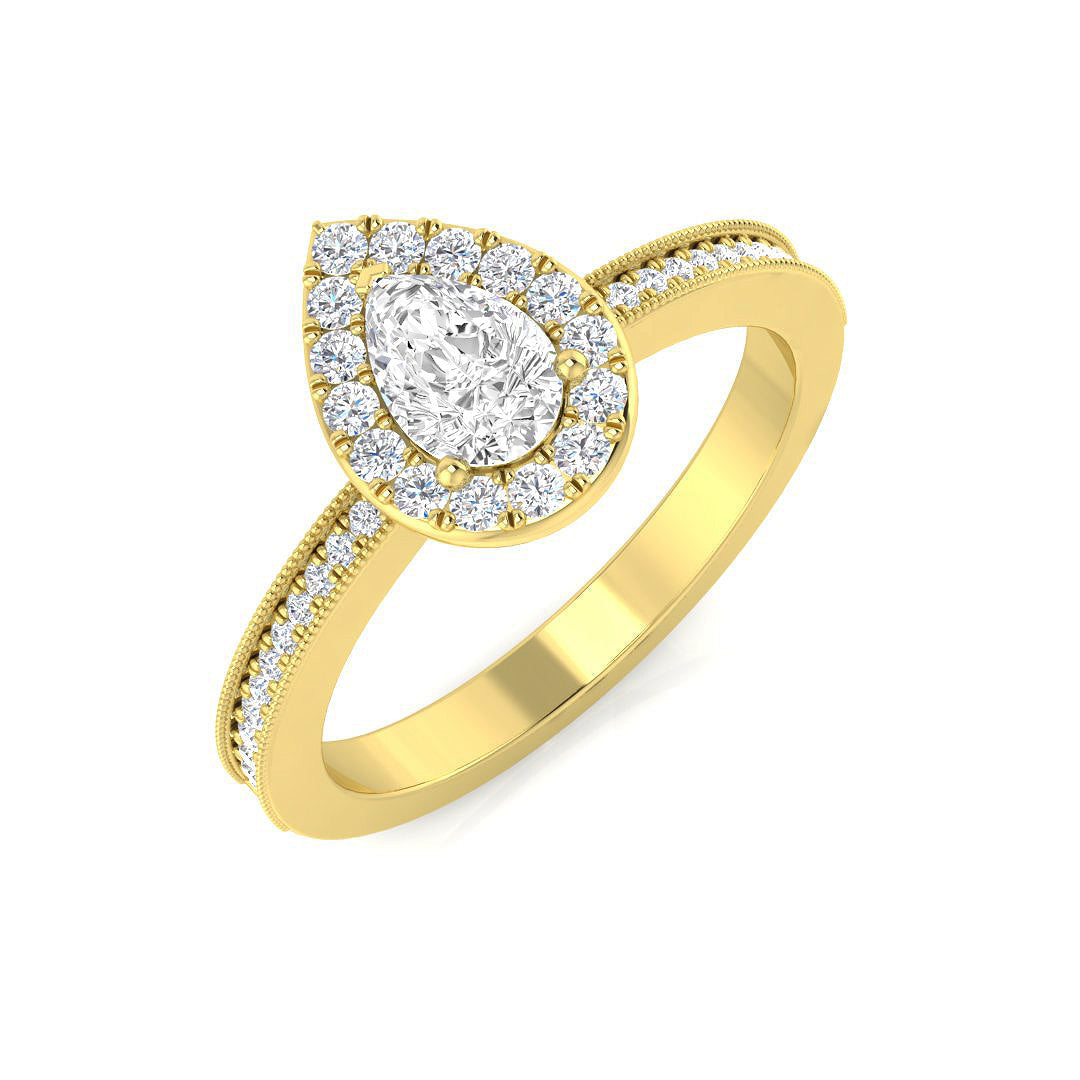 Diamond ktafford Engagement Ring in 10K/14K gold and platinum with certified lab-grown or natural diamonds