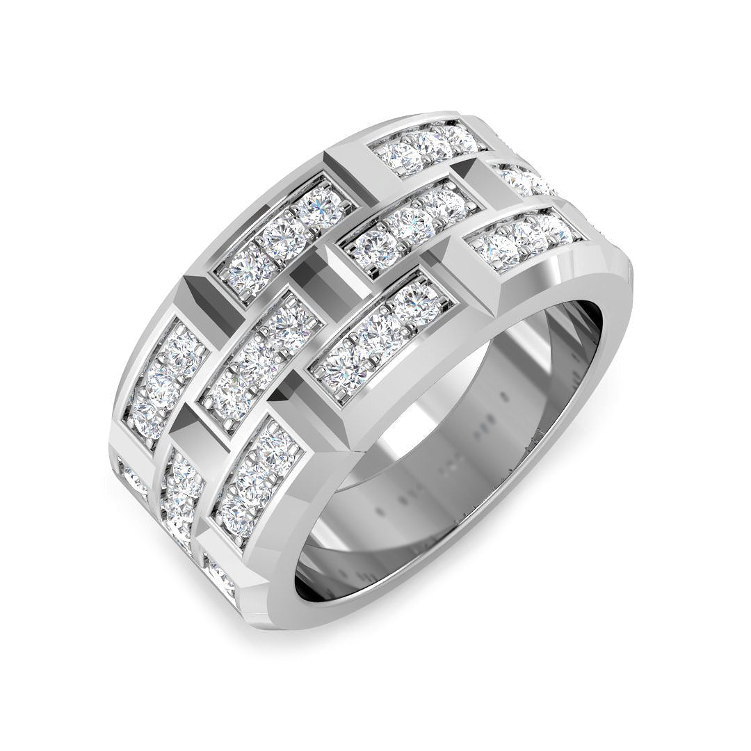 Lab-Grown Diamond Pavé Ring in 10K/14K gold and platinum with certified lab-grown or natural diamonds