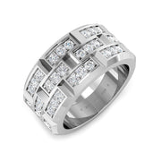 Lab-Grown Diamond Pavé Ring in 10K/14K gold and platinum with certified lab-grown or natural diamonds