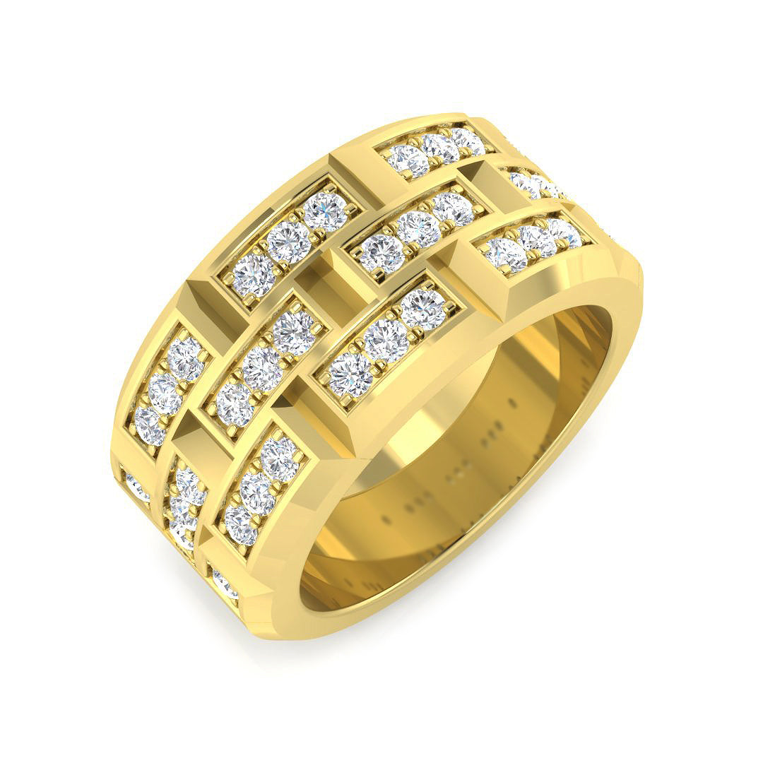 Lab-Grown Diamond Pavé Ring in 10K/14K gold and platinum with certified lab-grown or natural diamonds