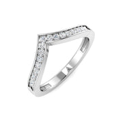 Elegant 0.15ct Diamond Wishbone Ring in 10K/14K gold and platinum with certified lab-grown or natural diamonds