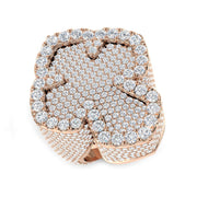 Luxury Diamond Cross Statement Ring in 10K/14K gold and platinum with certified lab-grown or natural diamonds