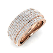 Diamond Pave Ring in 10K/14K gold and platinum with certified lab-grown or natural diamonds