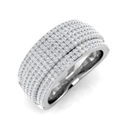 Diamond Pave Ring in 10K/14K gold and platinum with certified lab-grown or natural diamonds