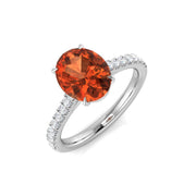 Diamond Helmsley Multi Sapphire Ring in 10K/14K gold and platinum with certified lab-grown or natural diamonds