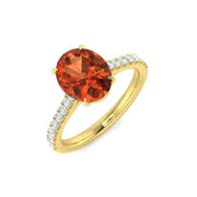 Diamond Helmsley Multi Sapphire Ring in 10K/14K gold and platinum with certified lab-grown or natural diamonds