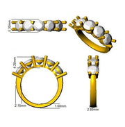 Five-Stone Diamond Eternity Ring in 10K/14K gold and platinum with certified lab-grown or natural diamonds
