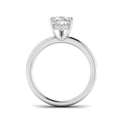 Pear Cut Natural & Lab Grown Diamond Solitaire Ring in 10K/14K gold and platinum with certified lab-grown or natural diamonds