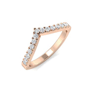 Sparkling Round Diamond Wishbone Ring in 10K/14K gold and platinum with certified lab-grown or natural diamonds