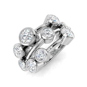 Diamond Bubble Ring in 10K/14K gold and platinum with certified lab-grown or natural diamonds