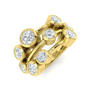 Diamond Bubble Ring in 10K/14K gold and platinum with certified lab-grown or natural diamonds