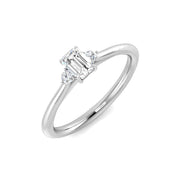 Lab-Grown Diamond 3 Stone Ring in 10K/14K gold and platinum with certified lab-grown or natural diamonds