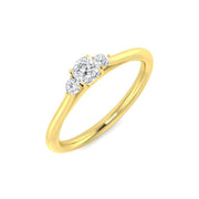 Lab-Grown Diamond 3 Stone Engagement Ring in 10K/14K gold and platinum with certified lab-grown or natural diamonds