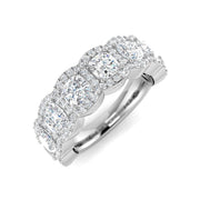 Diamond bunnottar Halo Ring in 10K/14K gold and platinum with certified lab-grown or natural diamonds