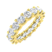 Lab & Natural Round Diamond Full Eternity Ring in 10K/14K gold and platinum with certified lab-grown or natural diamonds