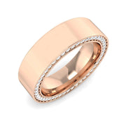 Men’s Diamond Edge Band Ring in Gold & in 10K/14K gold and platinum with certified lab-grown or natural diamonds