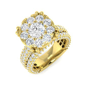 Diamond Beaumarik Engagement Ring in 10K/14K gold and platinum with certified lab-grown or natural diamonds