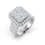 Diamond khoreditch Pave Ring in 10K/14K gold and platinum with certified lab-grown or natural diamonds