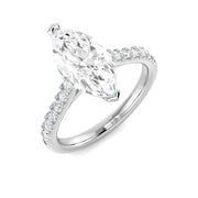 Diamond Welwyn Engagement Ring in 10K/14K gold and platinum with certified lab-grown or natural diamonds