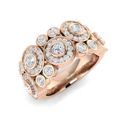 Bubble Diamond Ring UK in 10K/14K gold and platinum with certified lab-grown or natural diamonds