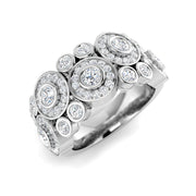 Bubble Diamond Ring UK in 10K/14K gold and platinum with certified lab-grown or natural diamonds