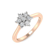 7 Stone Illusion Set Diamond Ring in 10K/14K gold and platinum with certified lab-grown or natural diamonds