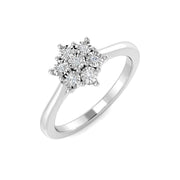 7 Stone Illusion Set Diamond Ring in 10K/14K gold and platinum with certified lab-grown or natural diamonds