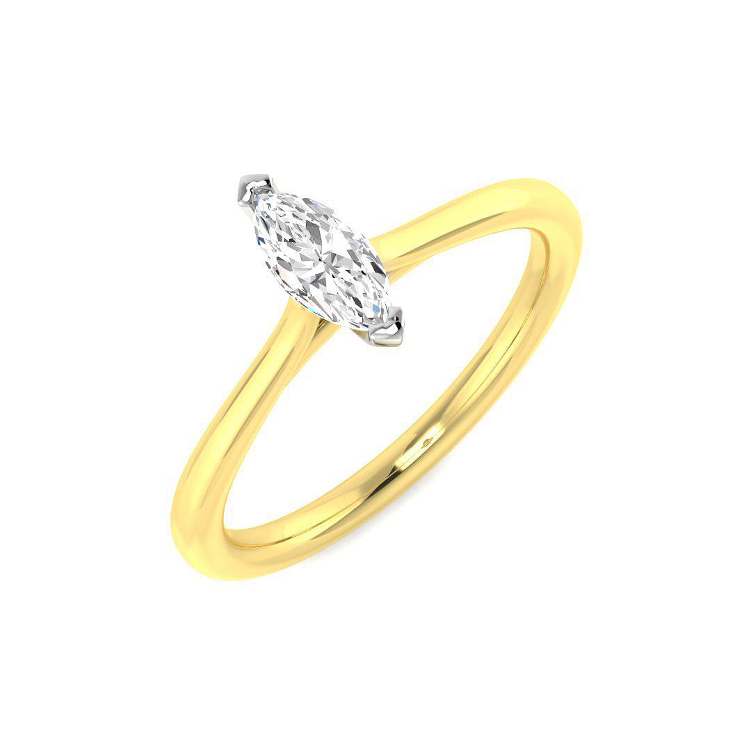 Lab-Grown Diamond Solitaire Engagement Ring 0.3ct - Hallmarked Gold & in 10K/14K gold and platinum with certified lab-grown or natural diamonds