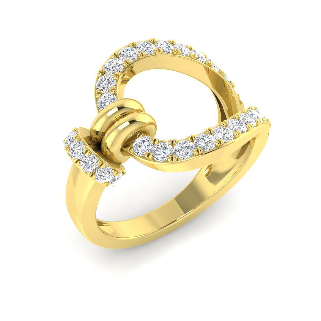 Diamond Fancy Ring in 10K/14K gold and platinum with certified lab-grown or natural diamonds