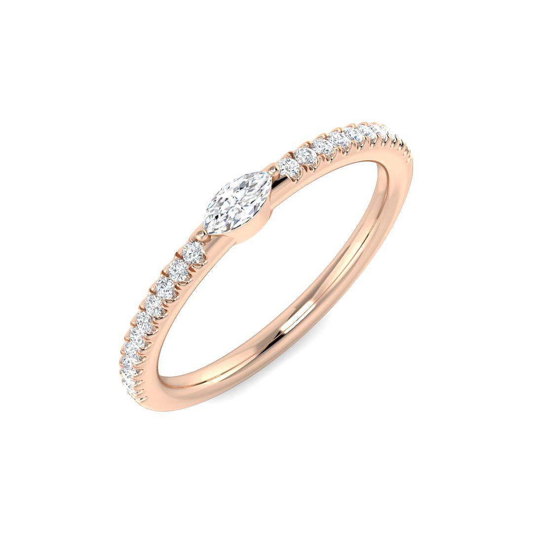 Diamond Bermobbkey Engagement Ring in 10K/14K gold and platinum with certified lab-grown or natural diamonds