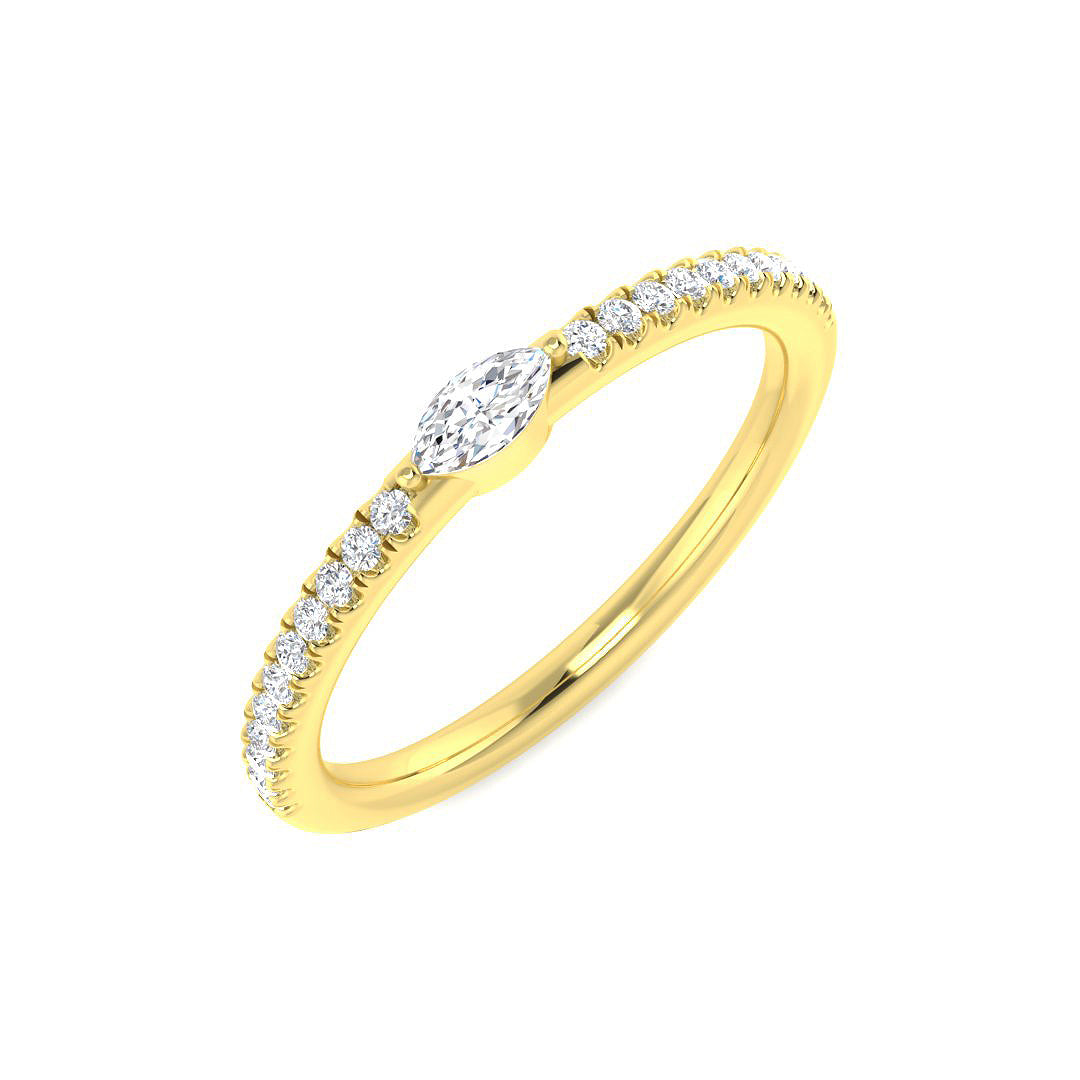 Diamond Bermobbkey Engagement Ring in 10K/14K gold and platinum with certified lab-grown or natural diamonds