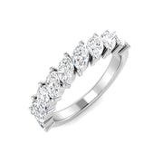 1.50Ct Marquise Diamond Half Eternity Ring in 10K/14K gold and platinum with certified lab-grown or natural diamonds