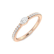 Diamond Bermobbkey Engagement Ring in 10K/14K gold and platinum with certified lab-grown or natural diamonds
