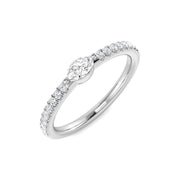 Diamond Bermobbkey Engagement Ring in 10K/14K gold and platinum with certified lab-grown or natural diamonds