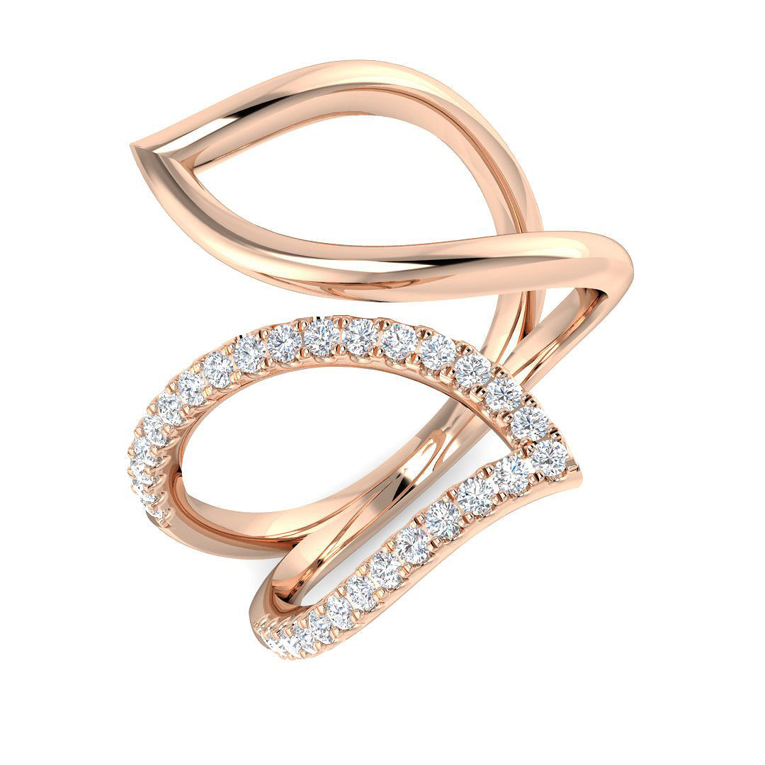 Lab-Grown & Natural Diamond Fancy Ring in 10K/14K gold and platinum with certified lab-grown or natural diamonds