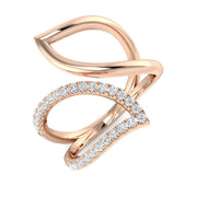 Lab-Grown & Natural Diamond Fancy Ring in 10K/14K gold and platinum with certified lab-grown or natural diamonds