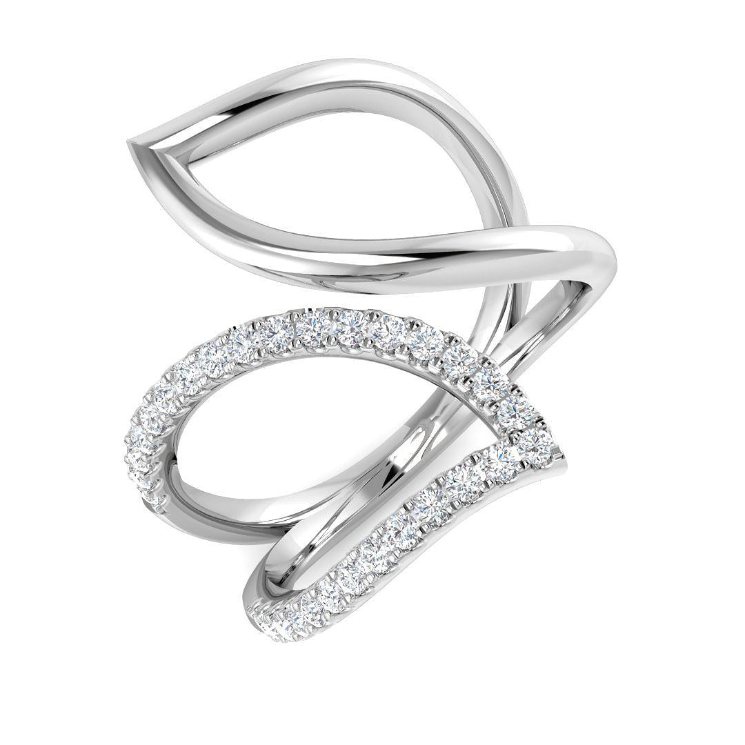 Lab-Grown & Natural Diamond Fancy Ring in 10K/14K gold and platinum with certified lab-grown or natural diamonds