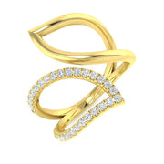 Lab-Grown & Natural Diamond Fancy Ring in 10K/14K gold and platinum with certified lab-grown or natural diamonds