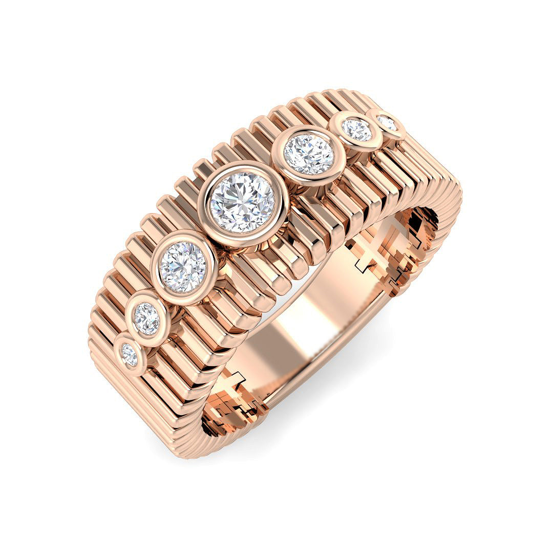 Fancy Diamond Ring in 10K/14K gold and platinum with certified lab-grown or natural diamonds