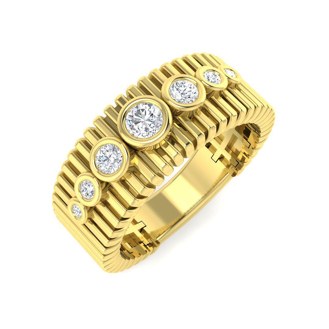 Fancy Diamond Ring in 10K/14K gold and platinum with certified lab-grown or natural diamonds