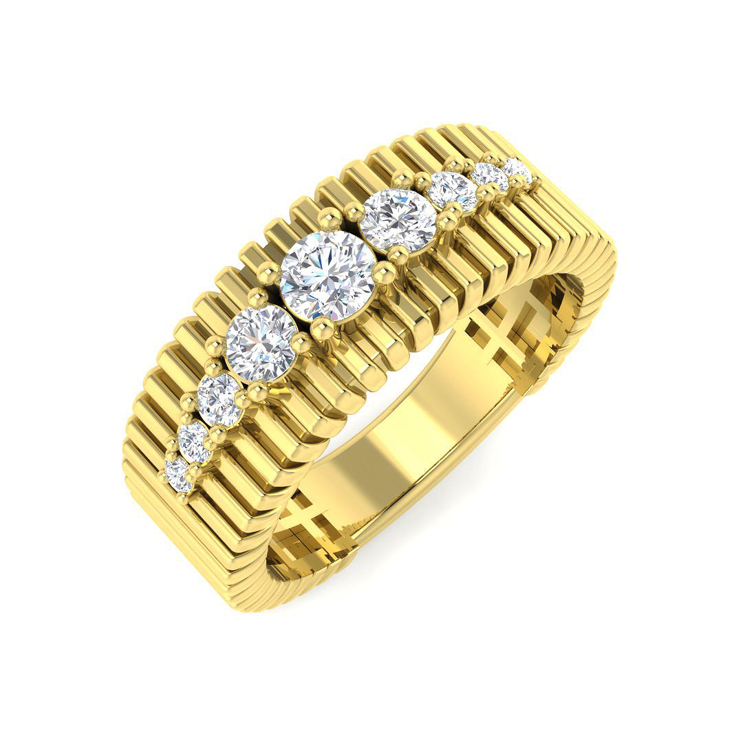 Diamond Fancy Ring in 10K/14K gold and platinum with certified lab-grown or natural diamonds