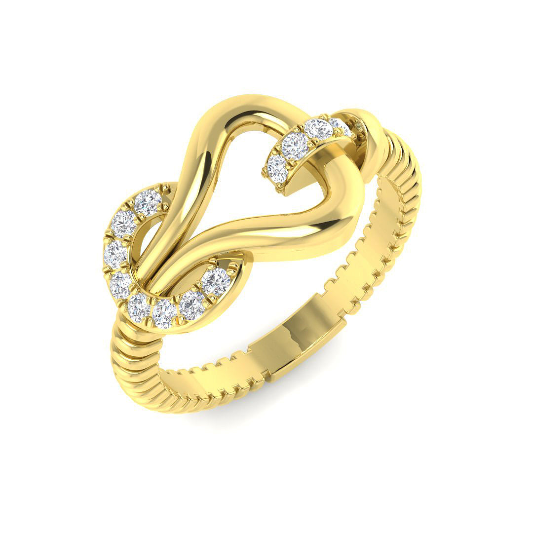 Diamond Fancy Ring in 10K/14K gold and platinum with certified lab-grown or natural diamonds