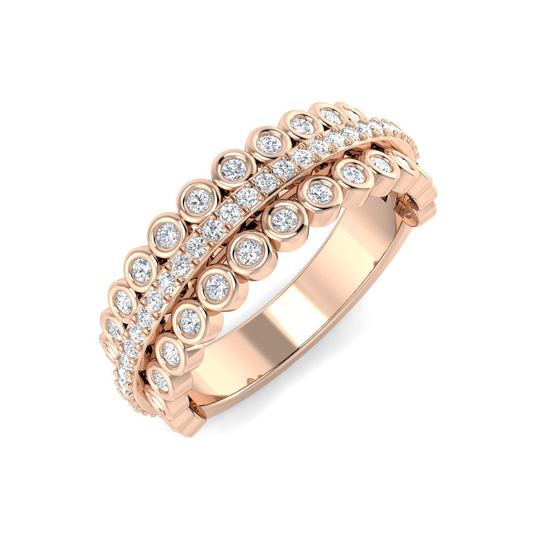 Lab & Natural Diamond Fancy Ring in 10K/14K gold and platinum with certified lab-grown or natural diamonds