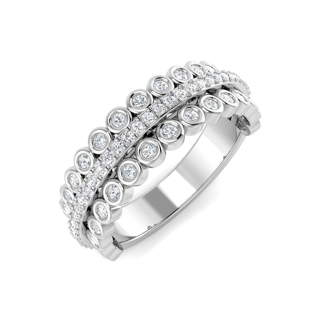 Lab & Natural Diamond Fancy Ring in 10K/14K gold and platinum with certified lab-grown or natural diamonds