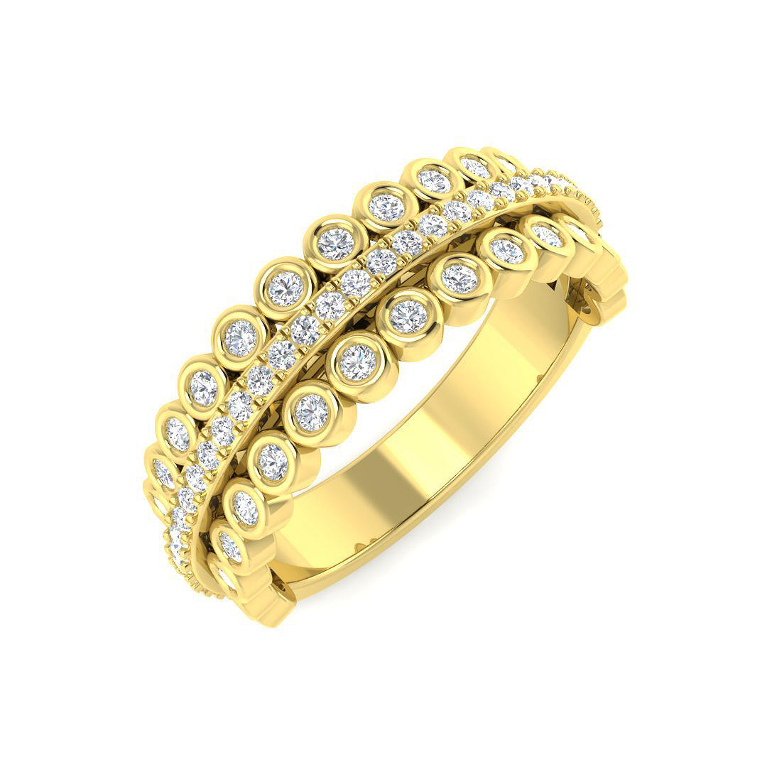 Lab & Natural Diamond Fancy Ring in 10K/14K gold and platinum with certified lab-grown or natural diamonds