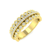Lab & Natural Diamond Fancy Ring in 10K/14K gold and platinum with certified lab-grown or natural diamonds